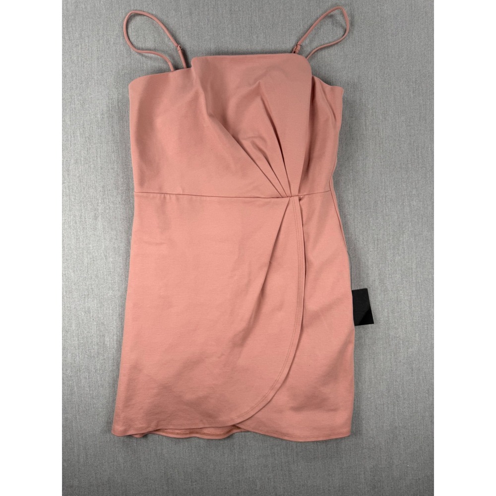 Lulus Womens XL Pink Faux Wrap Adjustable Strap Cocktail Mini Dress NEW
